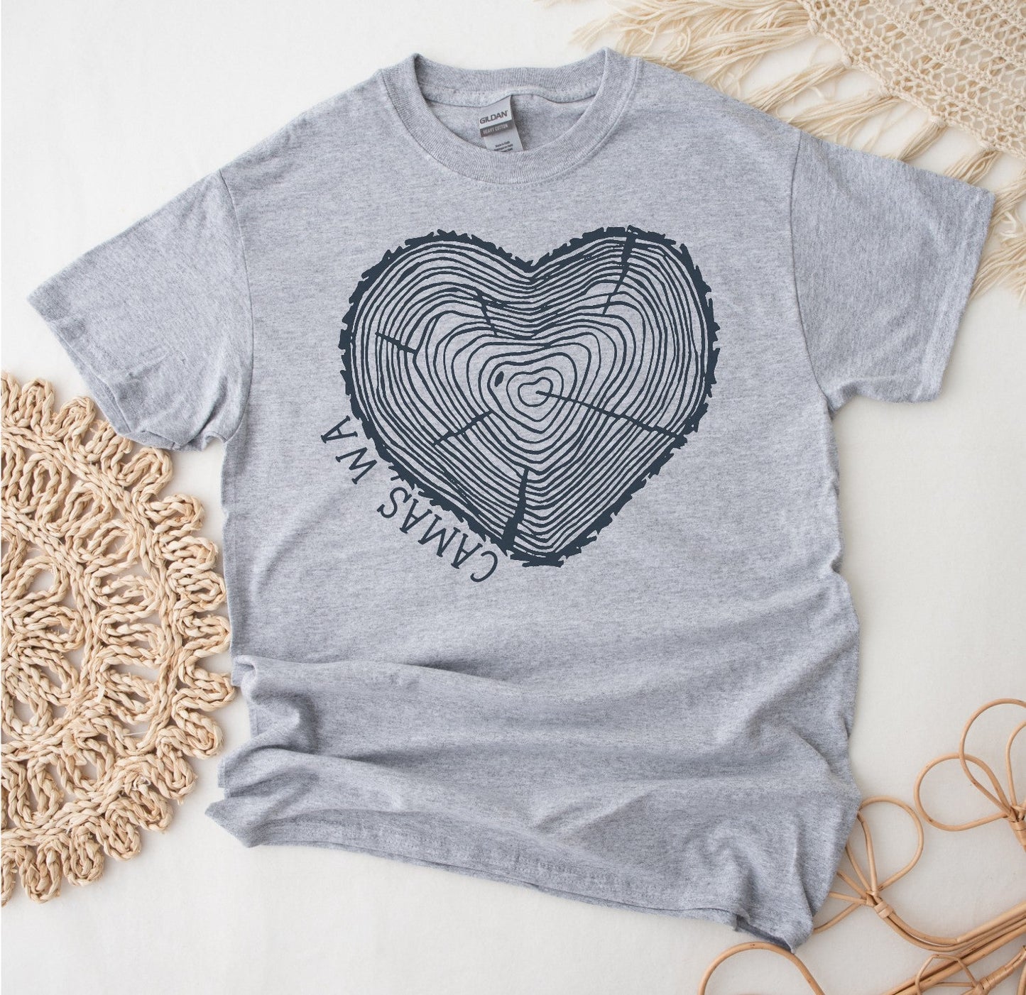 Camas Heart Crewneck Tee