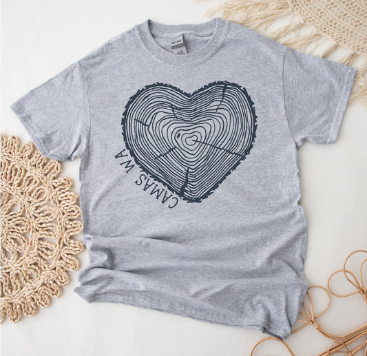 Camas Heart Crewneck Tee