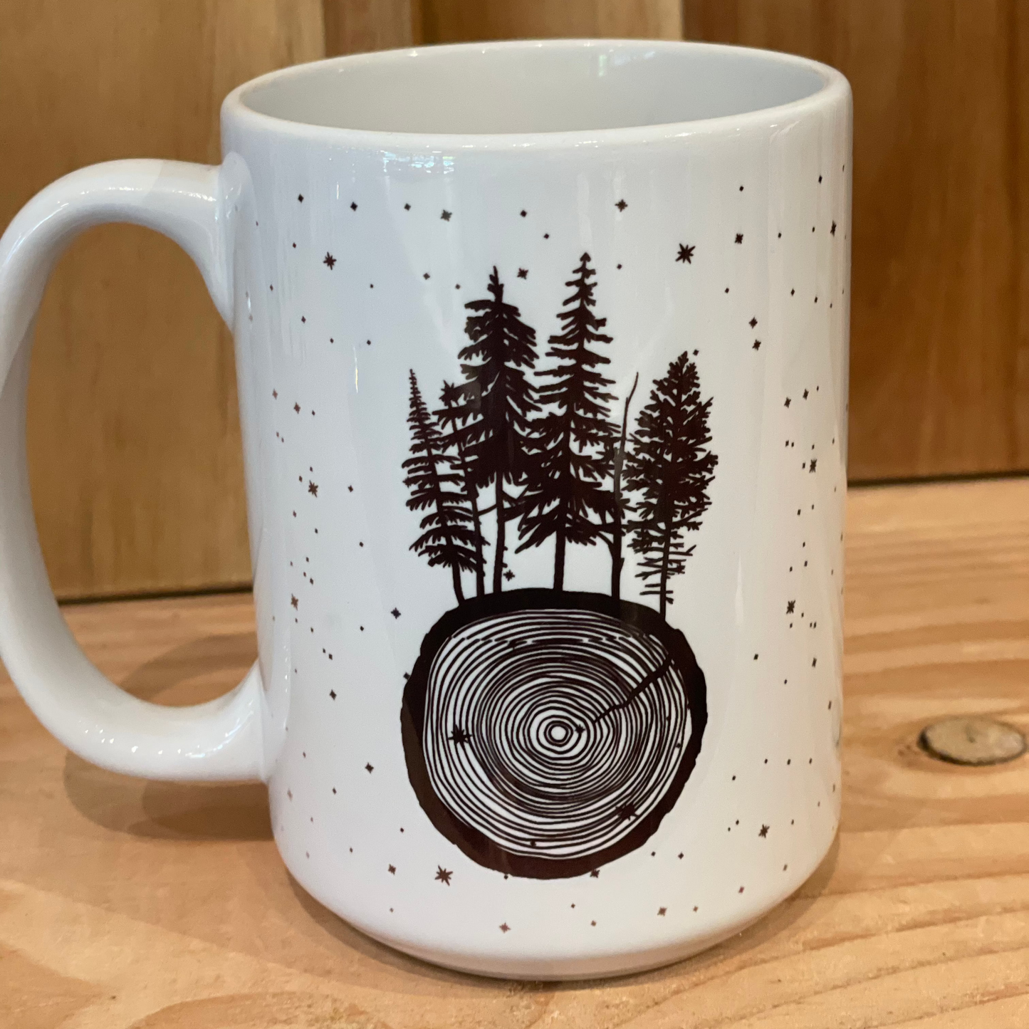 Tree Slice Ceramic Mug